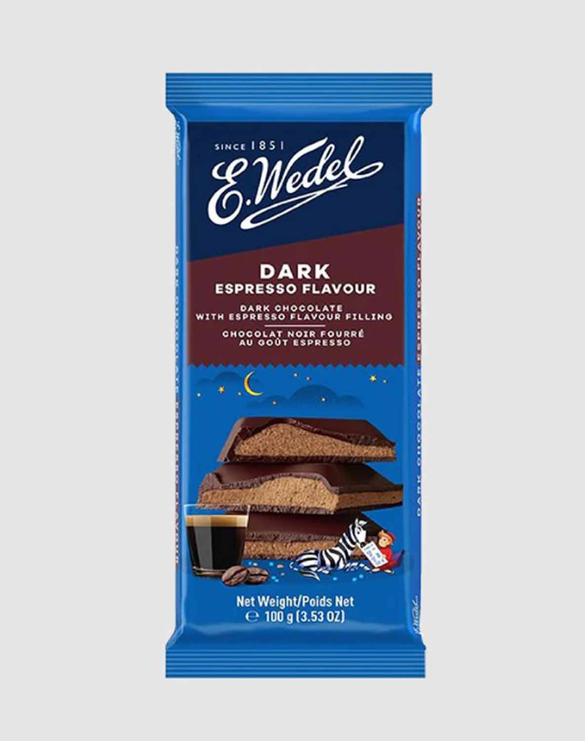 Wedel Milk Chocolate Tablet With Espresso Filling 100g